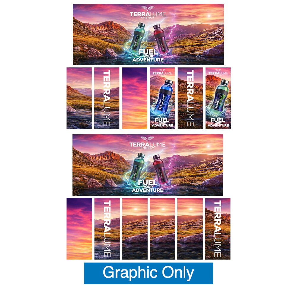 Showbird 120 20 x 10 Configuration C — Double Sided Graphic Only